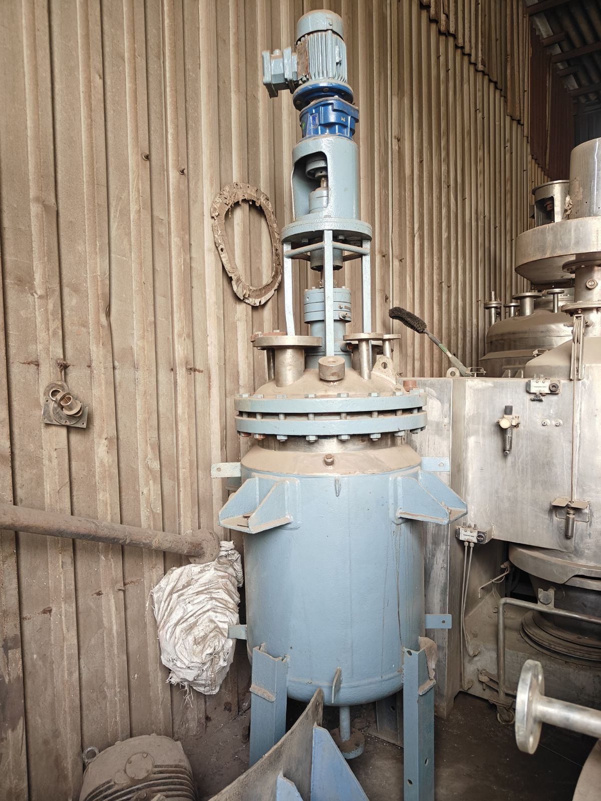 150 Litres SS 316 Reactor with MS Jacket, Anchor Agitator & Mechanical Seal