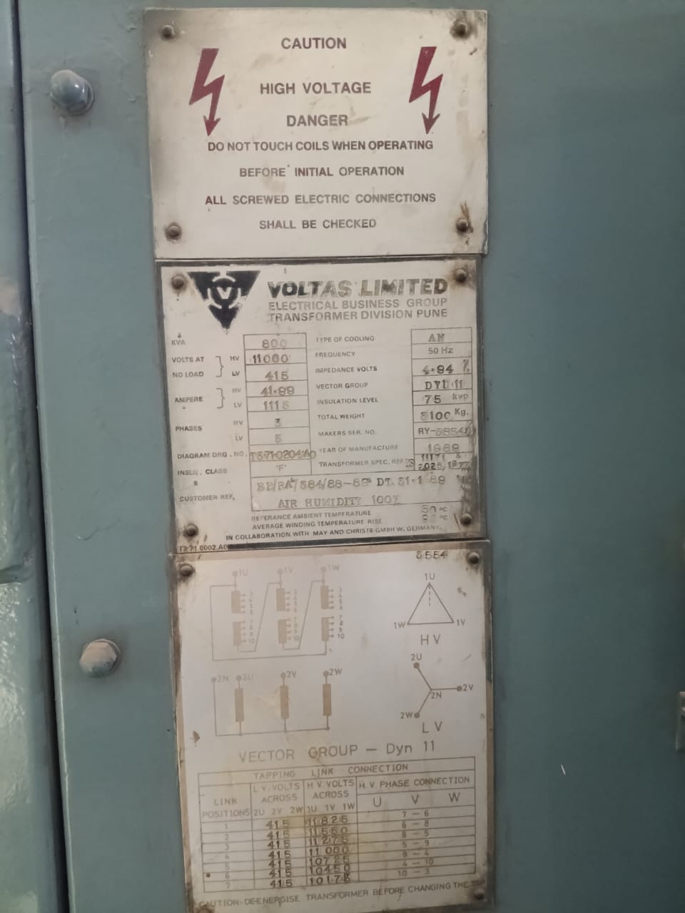 Voltas 800 kVA VPI Dry Type Transformer 2