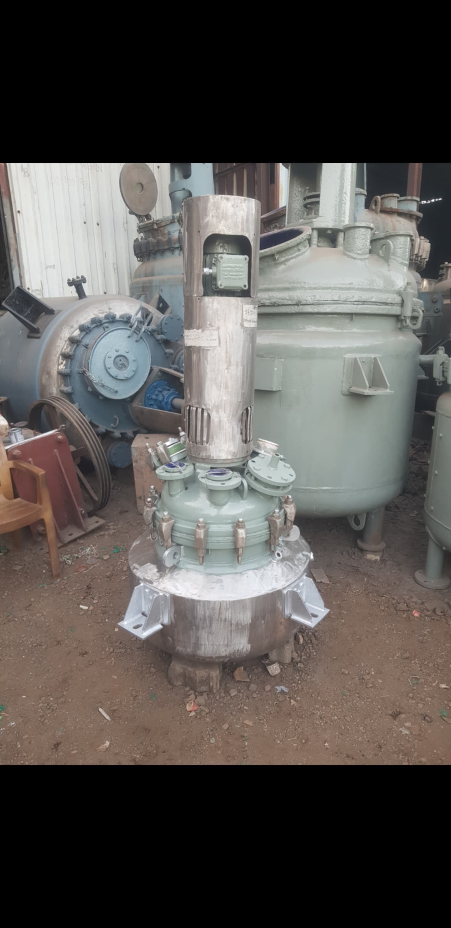 63 Litres GMP Glass-Lined Reactor (GLR) with Anchor Agitator
